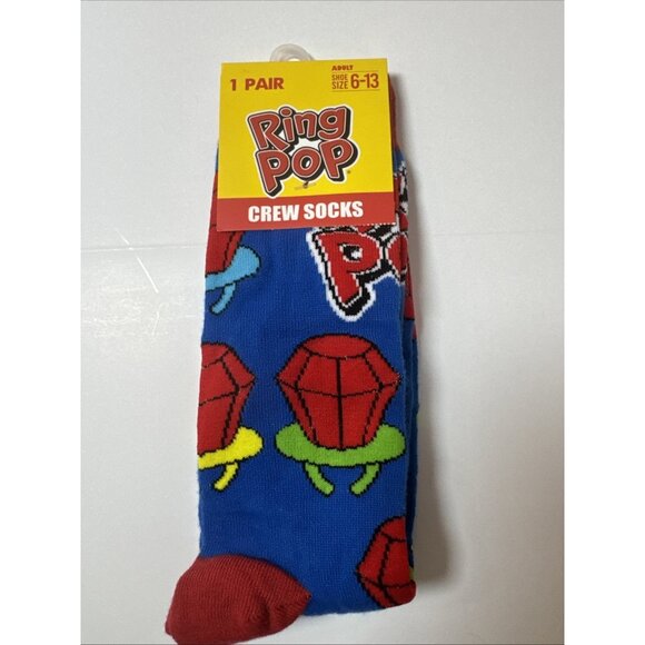 Ring Pop Crew Socks Size 6-13 Adult Crazy Universe Polyester Elastane - Picture 1 of 3